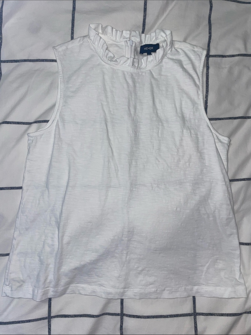 Me+Em | Ruffle Collar T Shirt Tank